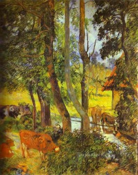 Ganado Bebiendo Postimpresionismo Primitivismo Paul Gauguin Pinturas al óleo